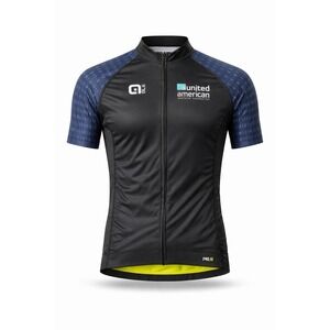 Ale PR.R Cycling Jersey Mens XL Black Blue Short Sleeve Full Zip Made in Italy